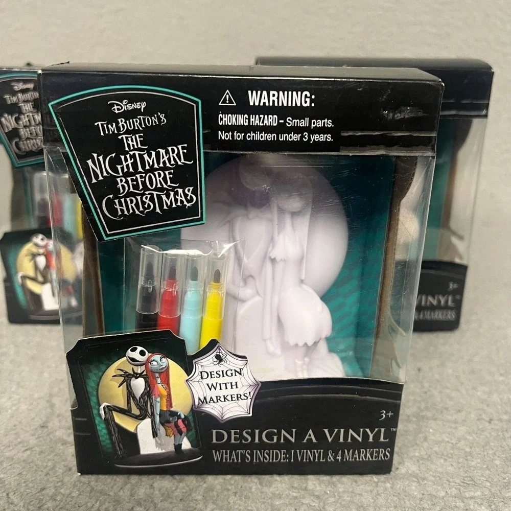 NIB Lot of 3 Disney Tim Burton's Nightmare Before Christmas Design A Vinyl 11348
